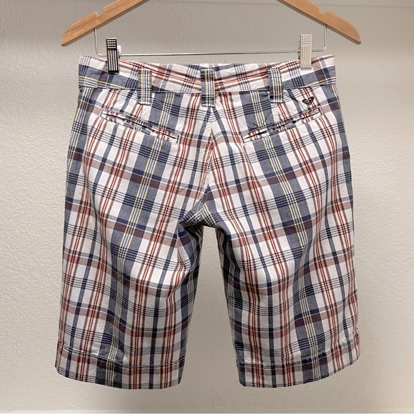 ROXY Plaid Cotton Bermuda Shorts Jr. Sz 5 - Picture 4 of 6